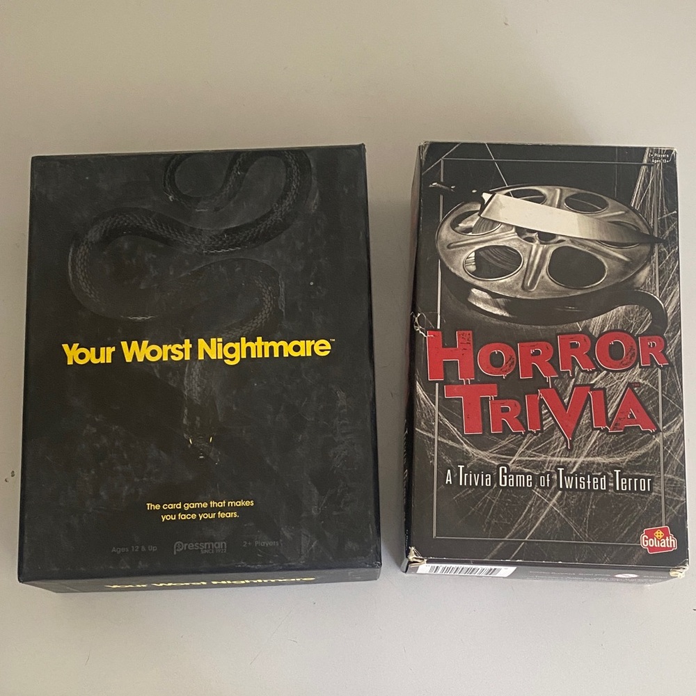Horror Trivia and Your Worst Nightmare Card Games